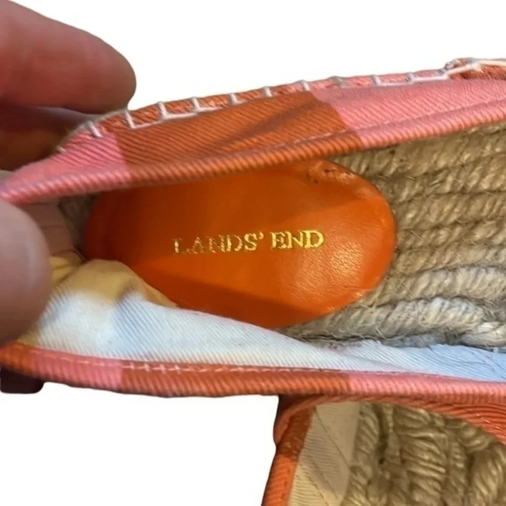 𝅺Lands' End Women's Striped Espadrille‎ Flats